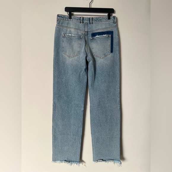 NWT SER.O.YA Heidi Straight Leg Patch Jean 29x35 in Coastline - Picture 12 of 15